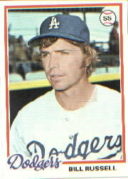 1978 Topps Baseball Cards      128     Bill Russell
